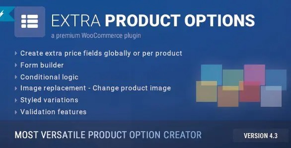 WOOCOMMERCE EXTRA PRODUCT OPTIONS